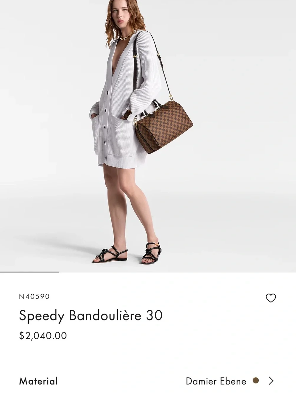 Louis Vuitton Speedy Bandoulière 30 Damier Ebene